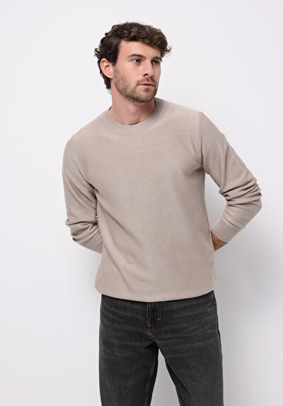 Image de Pull Beige Regular Fit Manches Longues  Homme