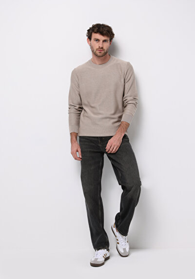 Image de Pull Beige Regular Fit Manches Longues  Homme