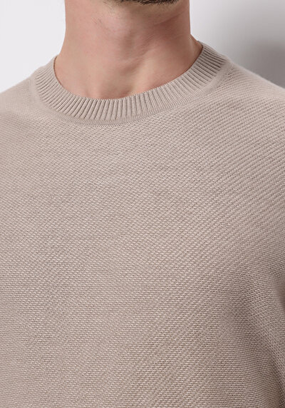 Image de Pull Beige Regular Fit Manches Longues  Homme