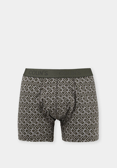Afficher les détails de Sous-vêtements Vert Modern Fit Imprimé Homme