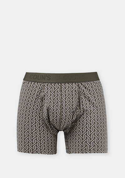 Afficher les détails de Sous-vêtements Vert Modern Fit Imprimé Homme