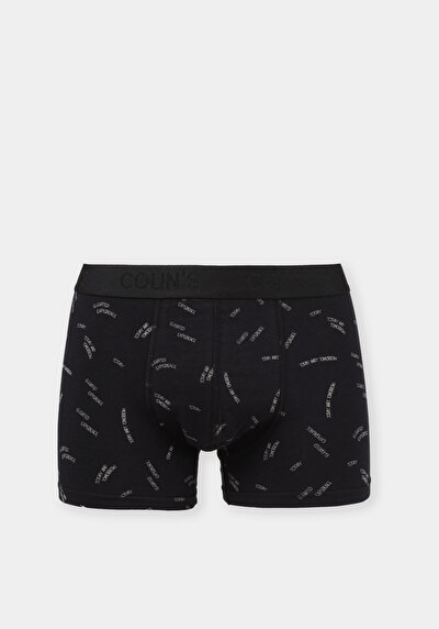 Afficher les détails de Sous-vêtements Noir Modern Fit Imprimé Homme