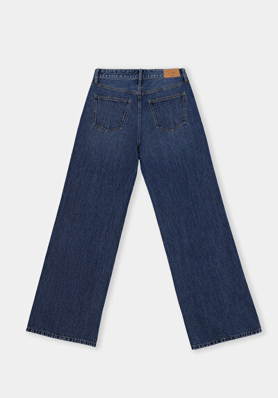 Afficher les détails de 970 Berry Pantalon  Wide Leg High Rise En Jean Regular Fit Femme