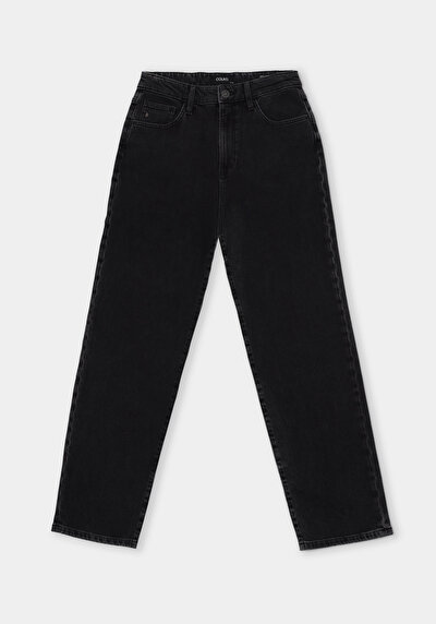 Afficher les détails de 884 Lauren Pantalon  Straight Leg High Rise En Jean Straight Fit Femme
