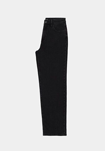 Afficher les détails de 884 Lauren Pantalon  Straight Leg High Rise En Jean Straight Fit Femme