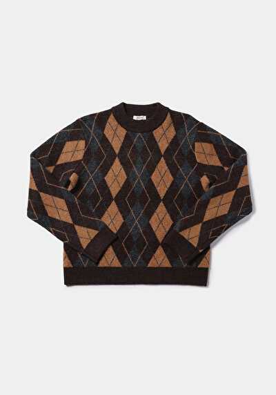 Image de Pull Marron Regular Fit Manches Longues  Femme