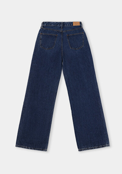 Afficher les détails de 970 Berry Pantalon  Wide Leg High Rise En Jean Regular Fit Femme