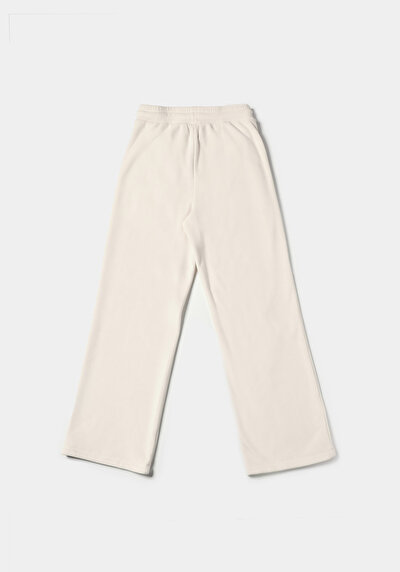 Afficher les détails de Pantalon De Survêtement Ecru Regular Fit Femme
