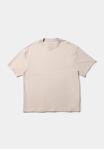Afficher les détails de T-shirt À Manches Courtes Blanc Oversize Fit Droit Homme