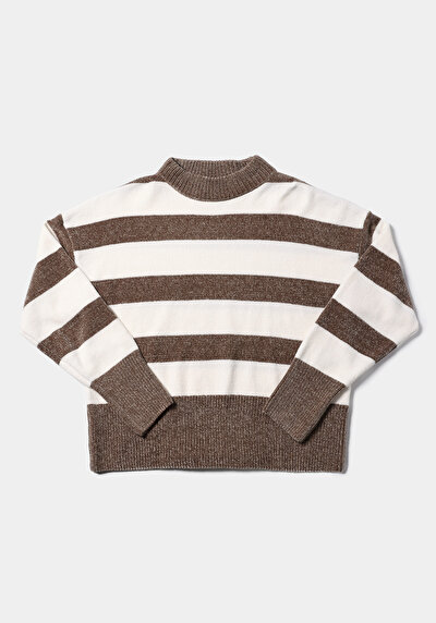 Image de Pull Marron Regular Fit Manches Longues  Femme