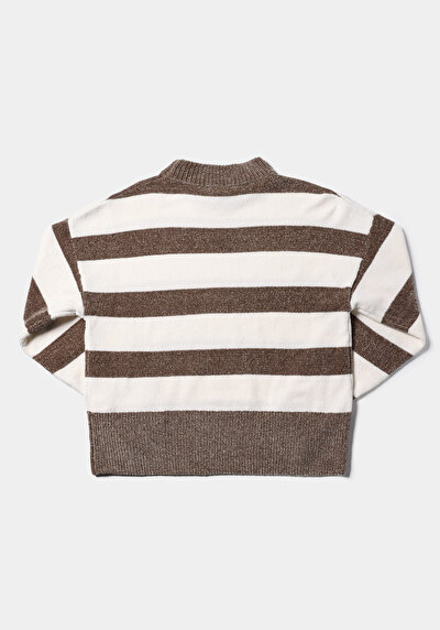 Afficher les détails de Pull Marron Regular Fit Manches Longues  Femme