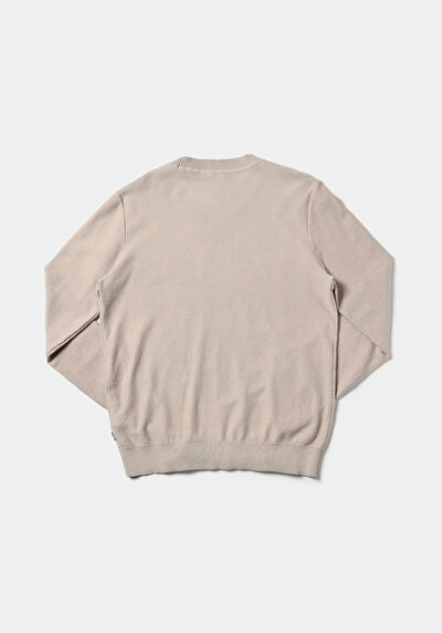 Afficher les détails de Pull Beige Regular Fit Manches Longues  Homme