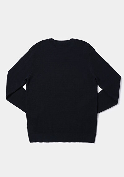 Afficher les détails de Pull Marine Regular Fit Manches Longues  Homme