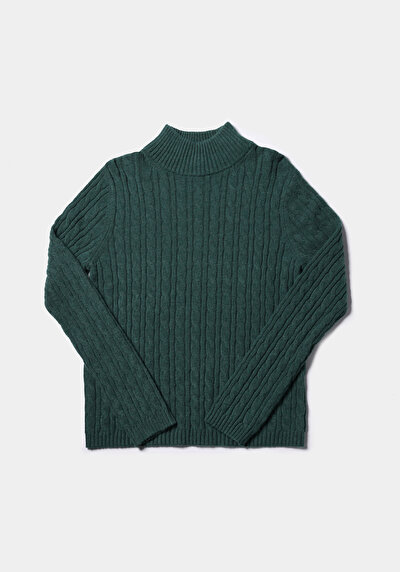 Afficher les détails de Pull Vert Regular Fit Manches Longues  Femme
