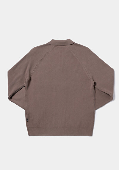 Afficher les détails de Pull Marron Regular Fit Manches Longues  Homme