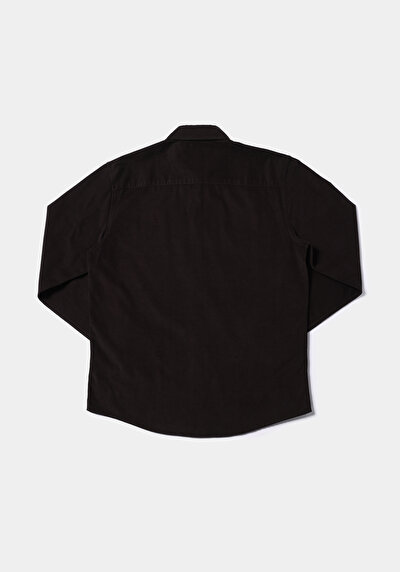 Afficher les détails de Chemise À Manches Longues Marron Regular Fit Droit Velours Homme