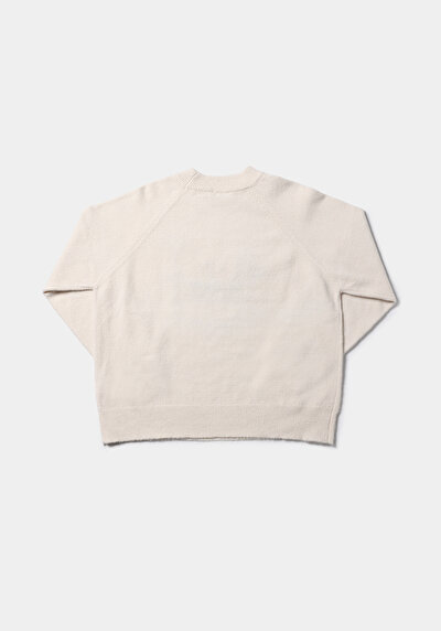 Afficher les détails de Pull Ecru Relaxed Fit Manches Longues  Femme