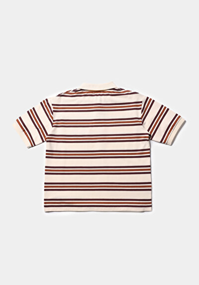 Afficher les détails de Chemise Polo À Manches Courtes Multicolou Rayé Regular Fit Femme
