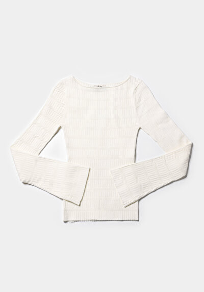Image de Pull Blanc Slim Fit Manches Longues  Femme