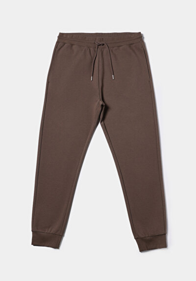 Afficher les détails de Pantalon De Survêtement Marron Regular Fit Homme