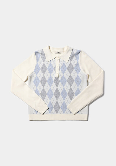 Image de Pull Blanc Regular Fit Manches Longues  Femme