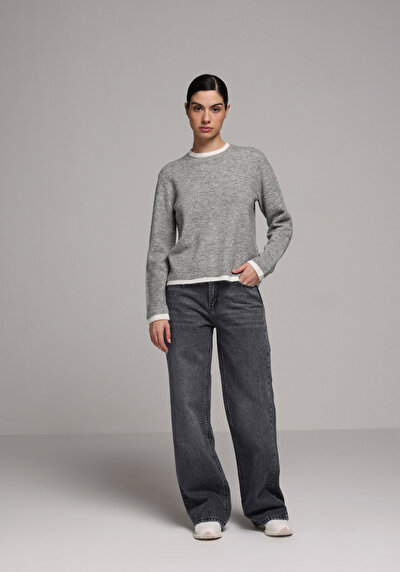 Image de 970 Berry Pantalon    En Jean Regular Fit Femme