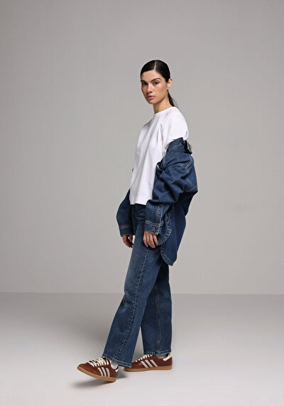 Image de 880 Elisa Pantalon En Jean Straight Fit Femme