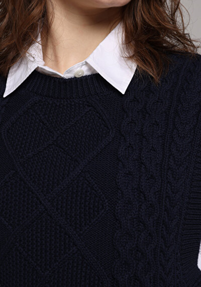 Image de Pull Marine Regular Fit Sans Manches  Femme