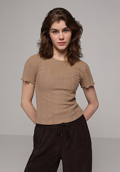 Image de Tricoter Marron Slim Fit  Femme