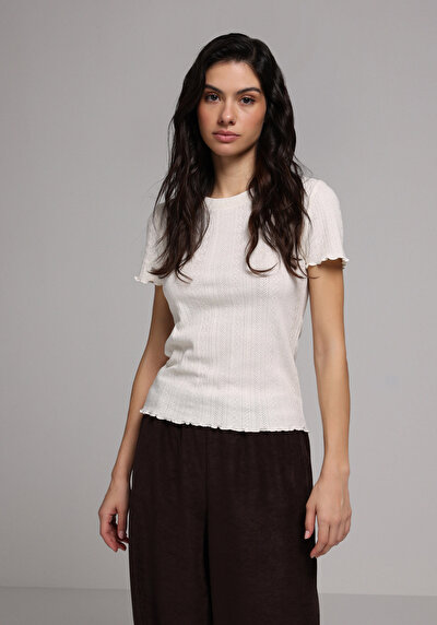Image de Tricoter Ecru Slim Fit  Femme