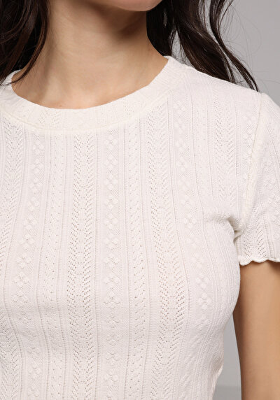 Image de Tricoter Ecru Slim Fit  Femme