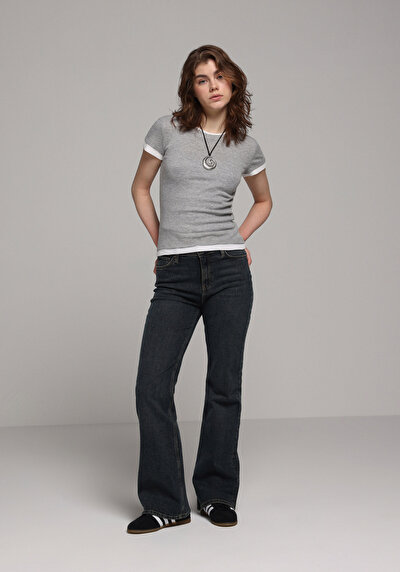 Image de Tricoter Gris Slim Fit Femme