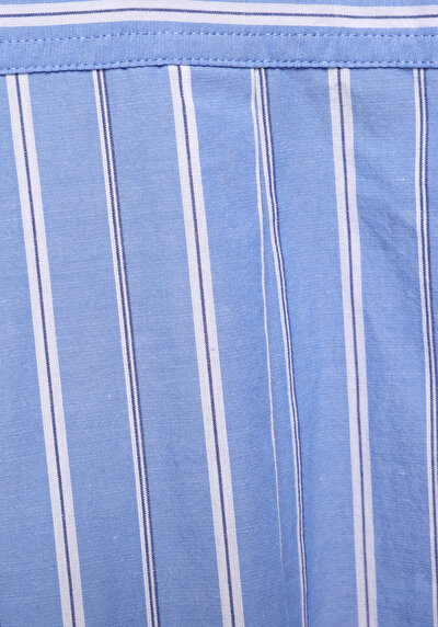 Image de Chemise À Manches Longues Bleu Fashion Fit Rayé Uni Femme