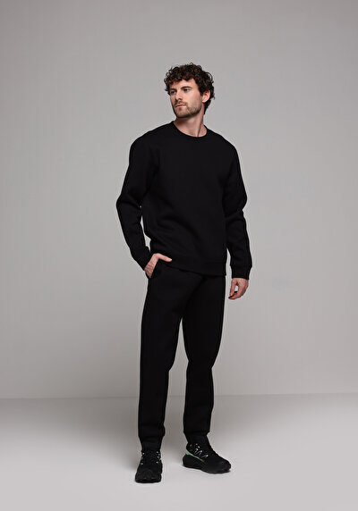 Image de Pantalon De Survêtement Noir Regular Fit Homme