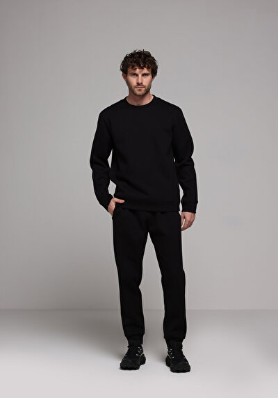 Image de Pantalon De Survêtement Noir Regular Fit Homme