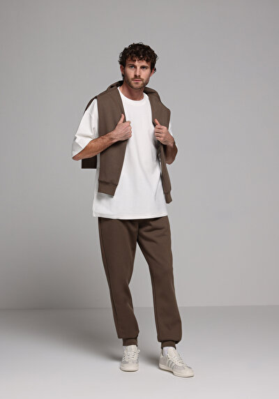 Image de Pantalon De Survêtement Marron Regular Fit Homme