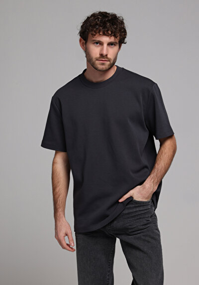 Image de T-shirt À Manches Courtes Anthracite Comfort Fit Droit Homme