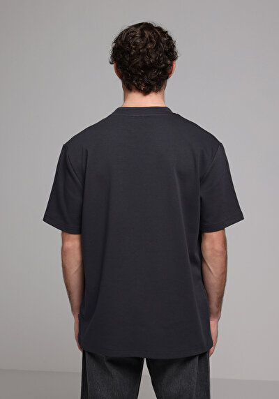 Image de T-shirt À Manches Courtes Anthracite Comfort Fit Droit Homme