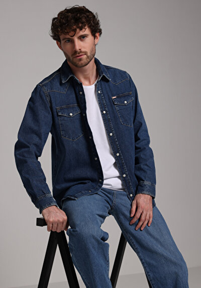 Image de Shırt À Manches Longues Regular Fit Droit Jean Homme