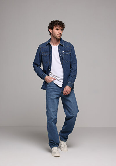 Image de Shırt À Manches Longues Regular Fit Droit Jean Homme