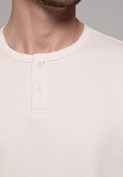 Image de T-shirt À Manches Longues Beige Regular Fit  Homme