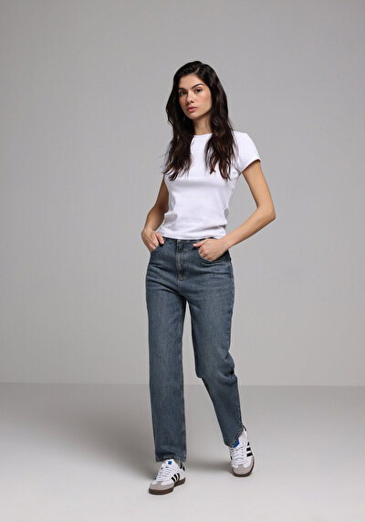 Image de 884 Lauren Pantalon En Jean Straight Fit Femme