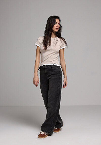Image de 970 Berry Pantalon En Jean Regular Fit Femme