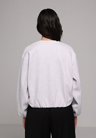 Image de Ecru Regular Fit Manches Longues Verrouillage Femme
