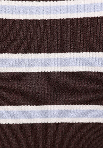 Afficher les détails de Pull Marron Slim Fit Manches Longues  Femme