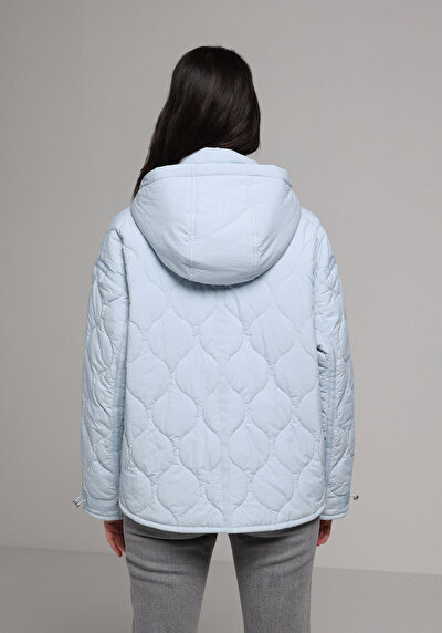 Image de Veste Bleu Regular Fit Manches Longues Matelassé Femme