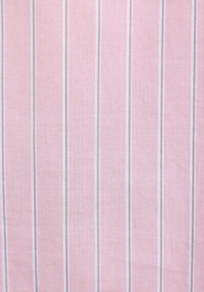 Image de Chemise À Manches Longues Rose Oversize Fit Rayé Popeline Femme