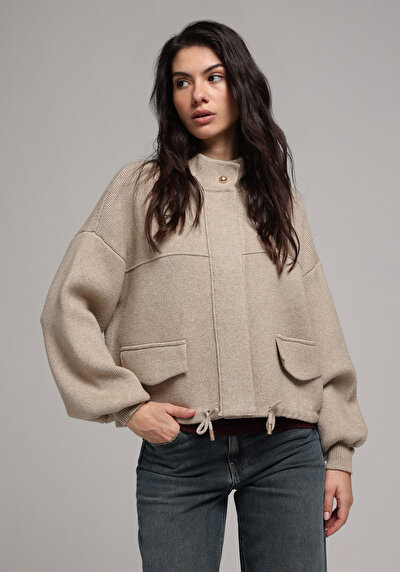 Image de Cardigan Tricot Beige Regular Fit Femme