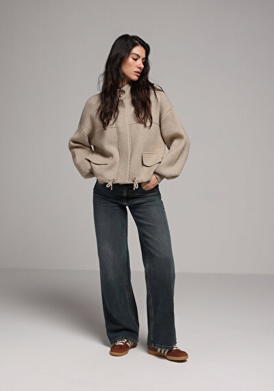 Image de Cardigan Tricot Beige Regular Fit Femme