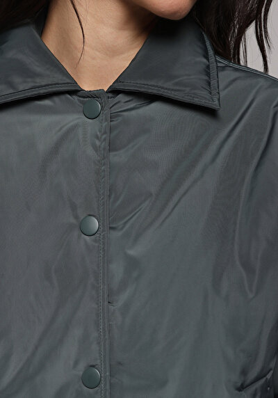 Image de Veste Vert Regular Fit Manches Longues Matelassé Femme